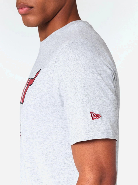 T-shirt męski bawełniany New Era NBA Regular Heat 60505470 XL Jasnoszary (0197883643612) - obraz 6