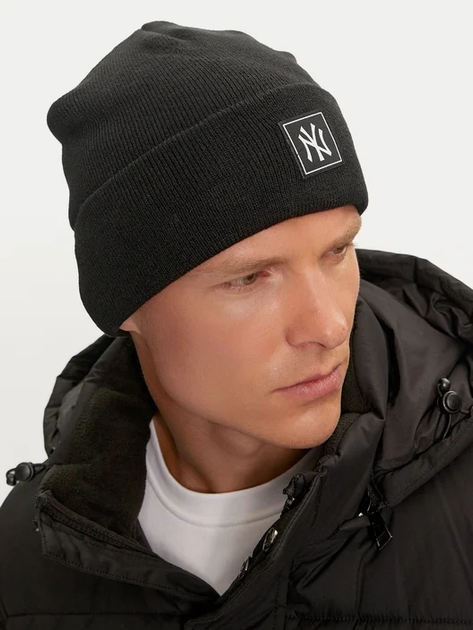 Шапка біні чоловіча New Era Team Beanie 60284968 One Size Чорна (0196499571739) - зображення 2