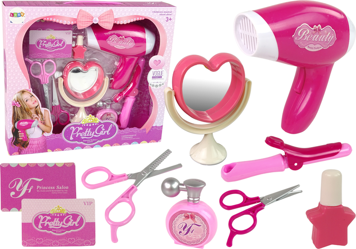 Перукарський набір LEAN Toys для волосся з феном на батарейках 12193 (5904665999349) - зображення 2