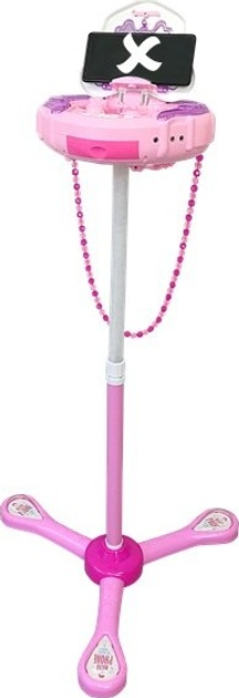 Szkatułka z pozytywką LEAN Toys na statywie z mikrofonem i głośnikiem Różowa 6606 (5905214979447) - obraz 3