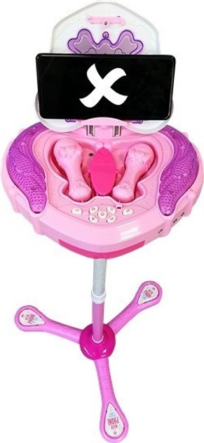 Szkatułka z pozytywką LEAN Toys na statywie z mikrofonem i głośnikiem Różowa 6606 (5905214979447) - obraz 4