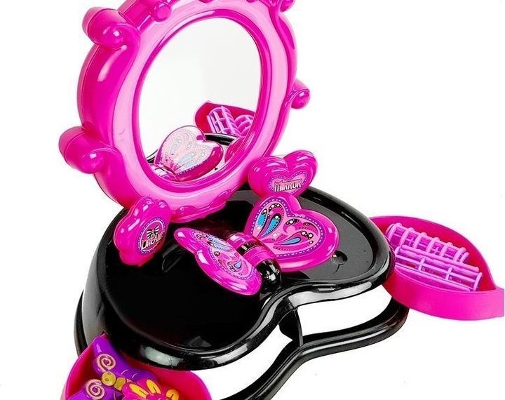 Toaletka LEAN Toys fryzjer z urządzeniem do zaplatania warkoczy i lustrem 7101 (5905884455548) - obraz 4