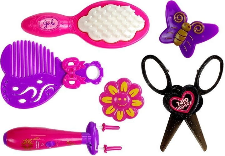 Toaletka LEAN Toys fryzjer z urządzeniem do zaplatania warkoczy i lustrem 7101 (5905884455548) - obraz 8