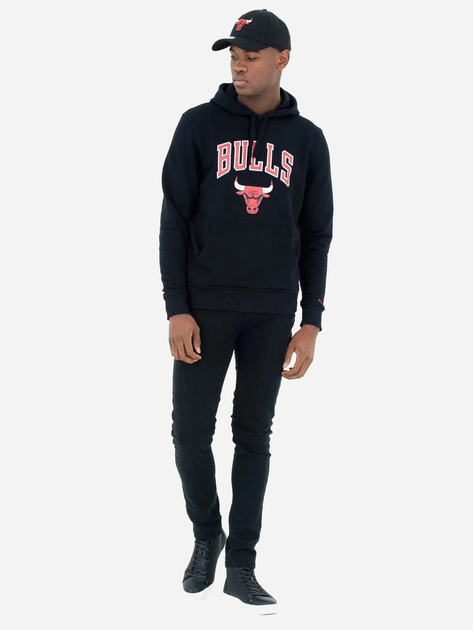 Bluza męska z kapturem kangurka New Era NBA Regular Bulls 60416759 XL Czarna (0197214897301) - obraz 3