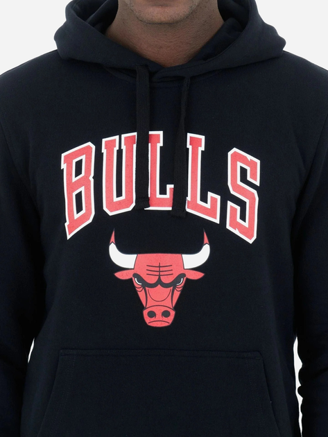 Bluza męska z kapturem kangurka New Era NBA Regular Bulls 60416759 M Czarna (0197214897288) - obraz 4