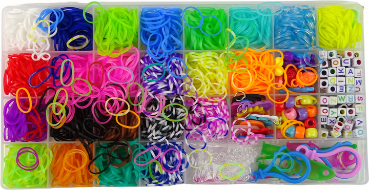 Zestaw do robienia biżuterii LEAN Toys z akcesoriami 1500 gumek 15616 (5905679071519) - obraz 1