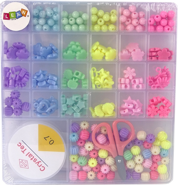Набір для виготовлення прикрас LEAN Toys з намистинами 6 кольорів 13455 (5905323216952) - зображення 1