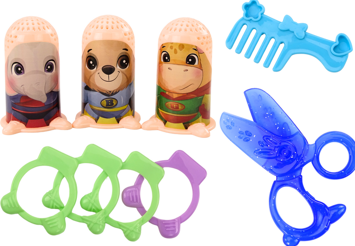 Zestaw kreatywny LEAN Toys Ciastolina Ludziki I Salon fryzjerski + Akcesoria 18145 (5905991015024) - obraz 2