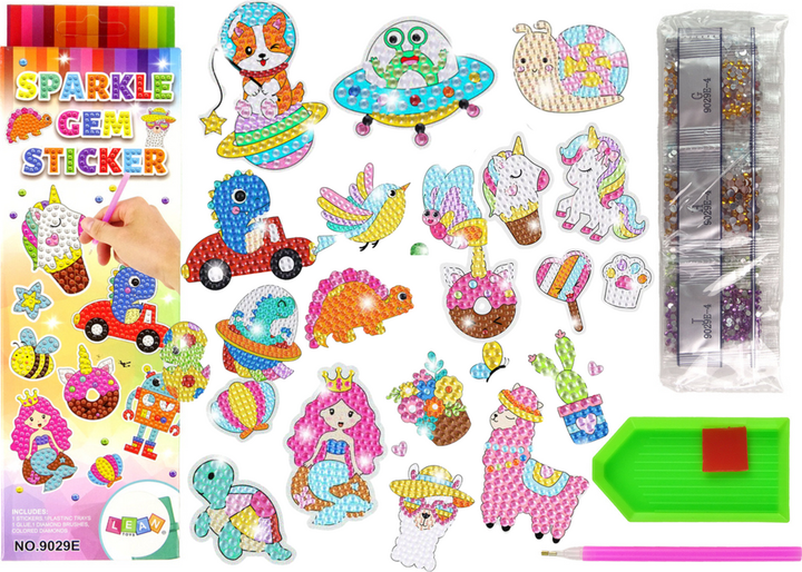 Набір для вишивки алмазами LEAN Toys наклейки для наклеювання 19581 (5905991009566) - зображення 3