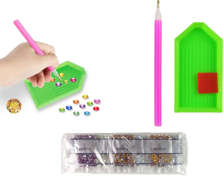 Zestaw do haftu diamentowego LEAN Toys Świat morski i zwierzęta z naklejkami 14965 (5905515354448) - obraz 5