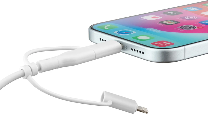 Кабель Qualo Recycling USB Type-A – microUSB/Lightning/USB Type-C 1.5 м White (5907457783478) - зображення 4