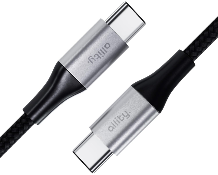 Кабель Allity AUC-01 USB-C - USB-C 1 m 100W Black (5906667550320) - зображення 2