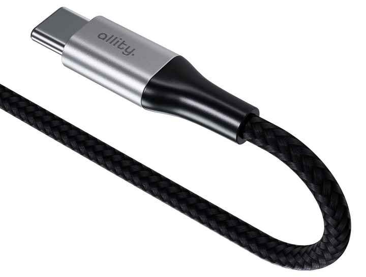 Кабель Allity AUC-01 USB-C - USB-C 1 m 100W Black (5906667550320) - зображення 3