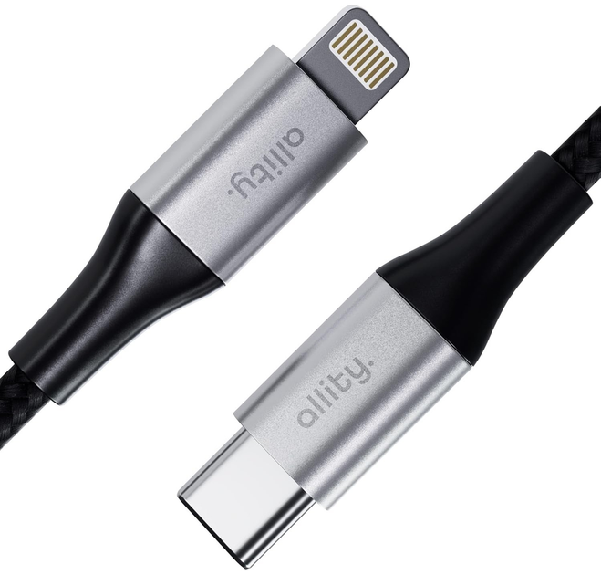 Kabel Allity AUC-01 USB-C - Lightning 1 m 27W Black (5906667550306) - obraz 2