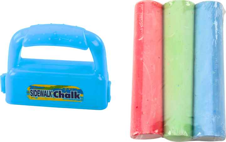 Zestaw kred chodnikowych LEAN Toys z uchwytem niebieskim 3 szt 17967 (5905991008439) - obraz 4