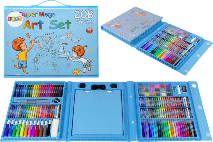 Zestaw artystyczny do malowania LEAN Toys XXL Walizka 208 elementów 12853 (5905323210165) - obraz 2