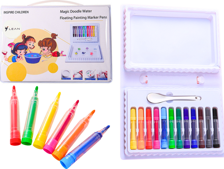 Zestaw pisaków LEAN Toys wodnych w walizce 12 szt 17301 (5905991001577) - obraz 2