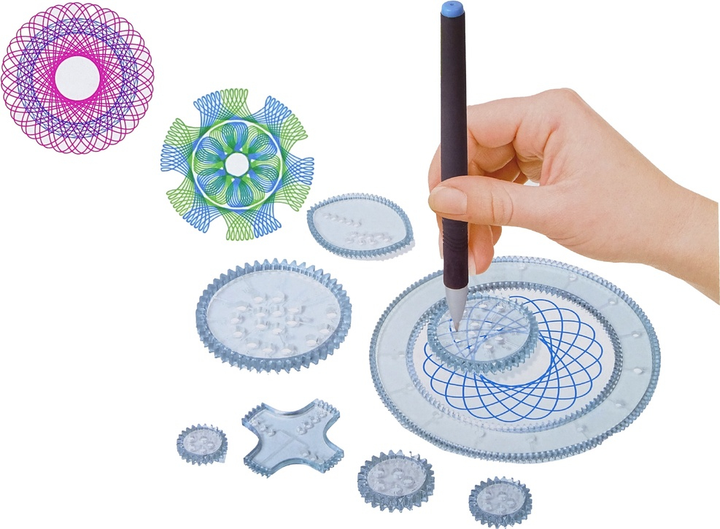 Zestaw edukacyjny LEAN Toys Spirograf z pisakami 15695 (5905679072134) - obraz 4
