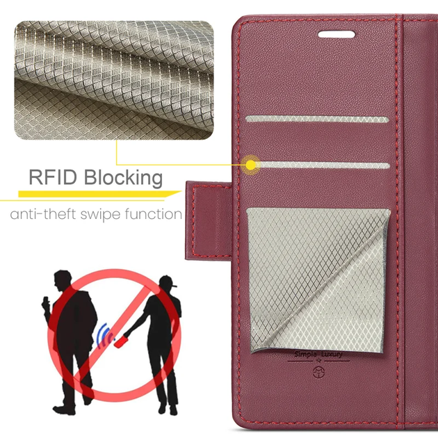 Шкіряний чохол-книжка Retro Case для Samsung Galaxy A36 5G Червоний (6117107_5) - Фото 3 Шкіряний чохол-книжка Retro Case для Samsung Galaxy A36 5G Червоний (6117107_5) - зображення 3
