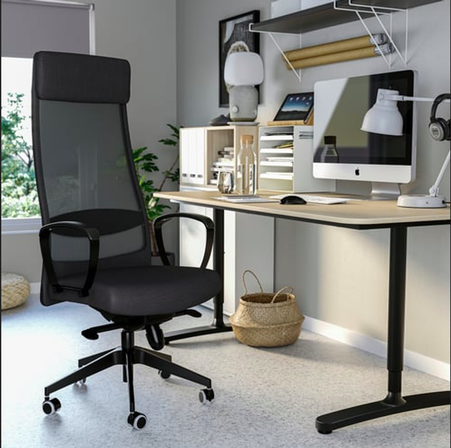 Офісне крісло IKEA MARKUS Темно-сіре (702.611.50) - зображення 8