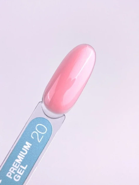 Гель LUNAMoon Premium Gel №20 - пастельний рожевий 15 мл для зміцнення, вирівнювання та нарощування нігтів - Фото 2 Гель LUNAMoon Premium Gel №20 - пастельний рожевий 15 мл для зміцнення, вирівнювання та нарощування нігтів - зображення 2