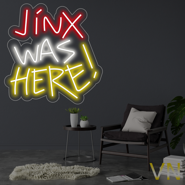 Неонова вивіска Arcane "Jinx Was Here!" 40х41 см 400 - изображение 2