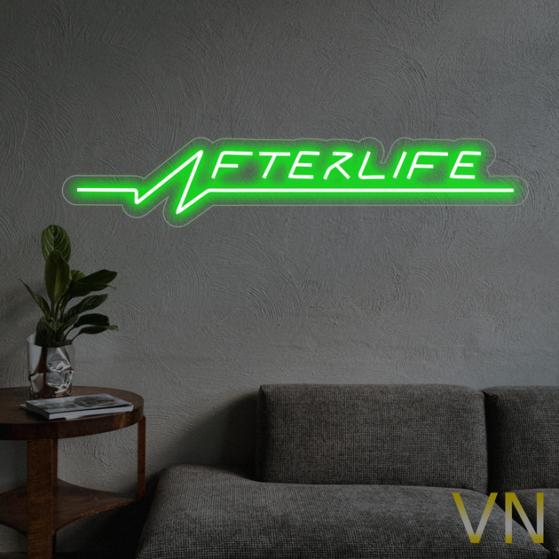 Неонова вивіска "Afterlife Cyberpunk 2077" 40х10 см - изображение 2