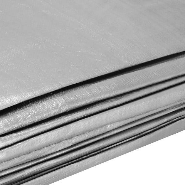 Plandeka Springos 6 x 4 m 270g/m2 gruba płachta ochronna szara (GA2155) (5907719430423) - obraz 6