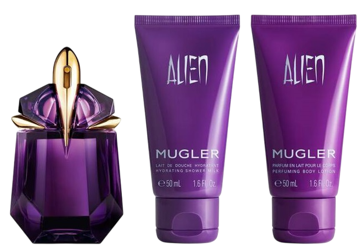 Набір для жінок Thierry Mugler Alien Парфумована вода 30 мл + Лосьйон для тіла 50 мл + Гель для душу 50 мл (3614274476002) - зображення 2