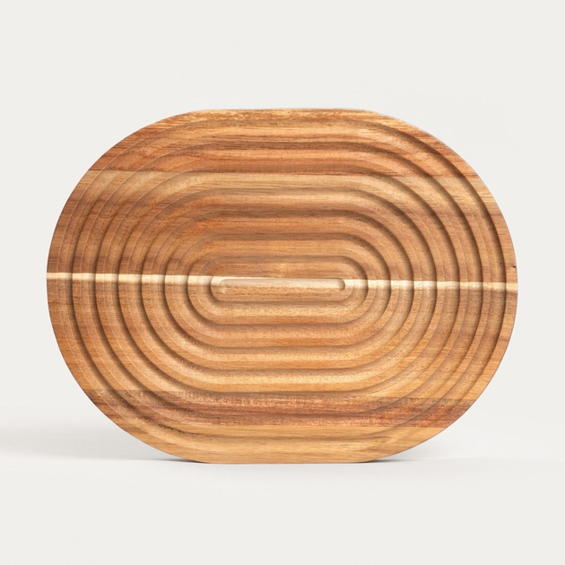 Deska do krojenia Homla Mooka ryflowana akacjowa 33 x 25.5 cm (5906496744655) - obraz 4