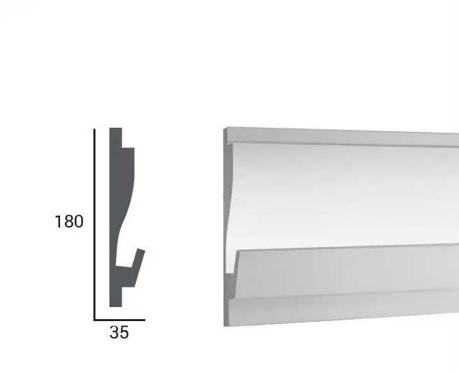 Карниз для LED освещения серия D Tesori KD 405 1150 мм - изображение 3
