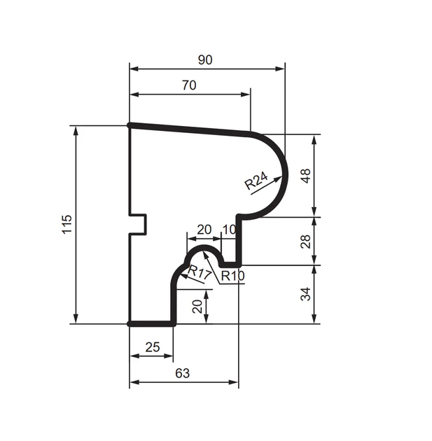 Подоконник фасадный Prestige Decor DC 103 2000 мм - изображение 2
