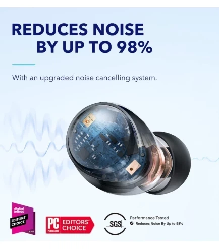 Бездротові навушники Anker Soundcore Space A40, Black, Hi-Res, 50H, ANC, LDAC, Bluetooth 5.2, IPX4 - зображення 8