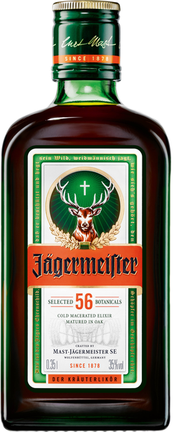 Ликер Jägermeister 0.35 л 35% (4067700002877) - Фото 1 Ликер Jägermeister 0.35 л 35% (4067700002877) - изображение 1
