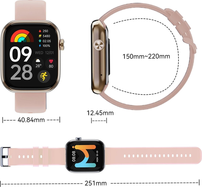 Smartwatch iMiki ST2 Gold (6973626300455) - obraz 4