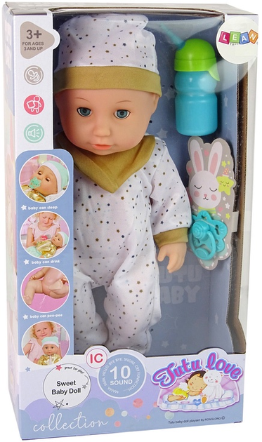 Пупс Lean Toys з функцією пісяння White 38 см (5905214972110) - зображення 1