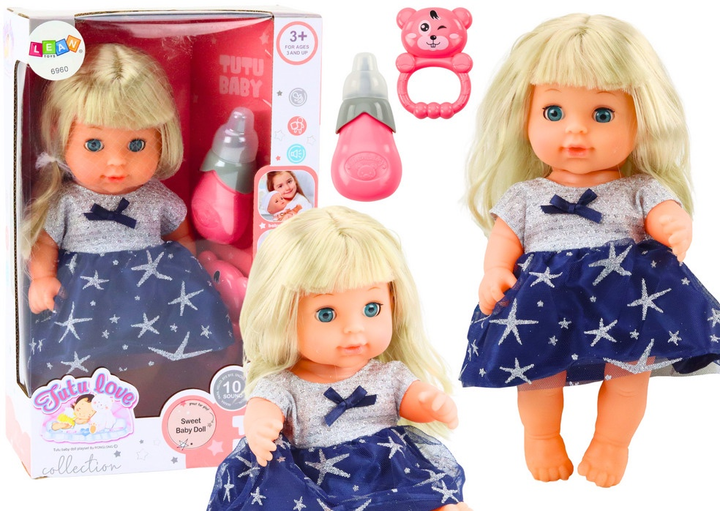 Пупс Lean Toys з функцією пісяння Blue 33 см (5905991009412) - зображення 2