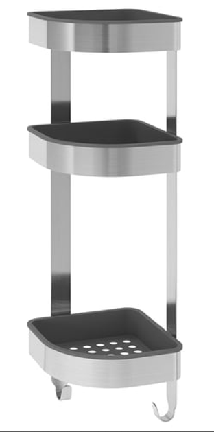 Półka ścienna narożna IKEA BROGRUND 19x58 cm stal nierdzewna (304.089.79) - obraz 1