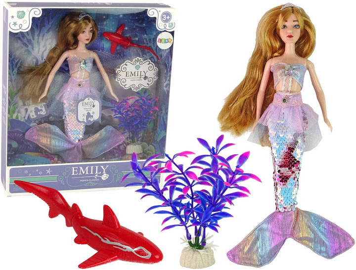 Lalka Lean Toys Emily syrenka z akcesoriami 35 cm (5905515359924) - obraz 2