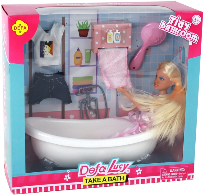 Лялька Lean Toys в рожевому халатику з аксесуарами 30 см (5905515352543) - зображення 1