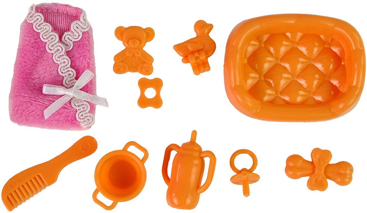 Zestaw lalek Lean Toys Mama w ciąży 30 cm + Córka 10 cm + Akcesoria (5905679072516) - obraz 7