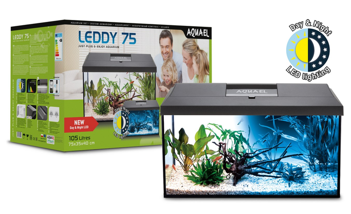 Акваріумний набір Aquael Leddy 75 BIOFS D&N 2.0 105 L Black (5905546333306) - зображення 2