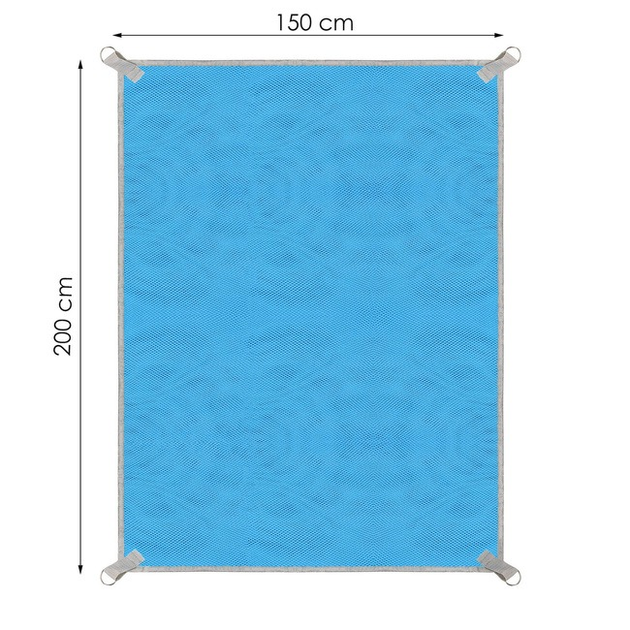Koc plażowy Springos dwuwarstwowy 200 x 150 cm niebieski (5907719435503) - obraz 9