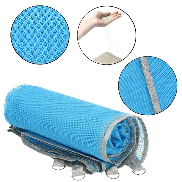 Koc plażowy Springos dwuwarstwowy 200 x 150 cm niebieski (5907719435503) - obraz 10