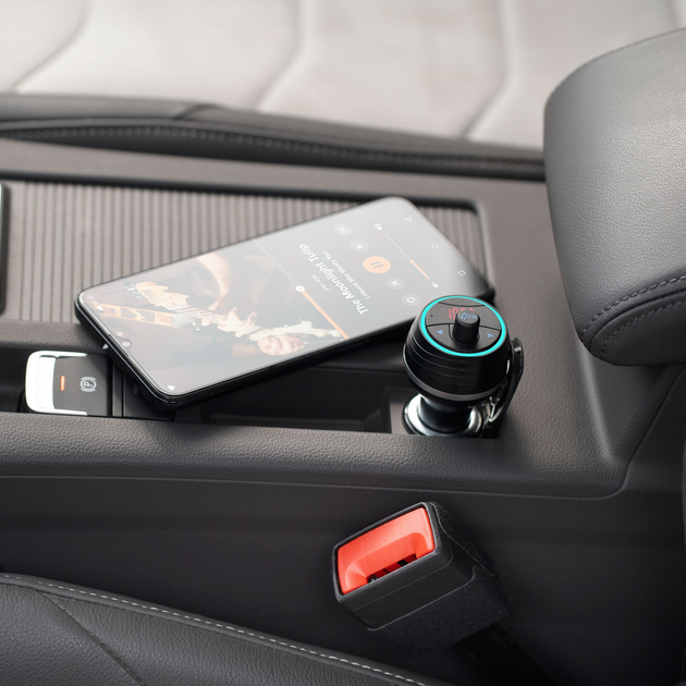 Transmiter FM Peiying URZ0483 Bluetooth 2x USB (5901890070836) - obraz 4