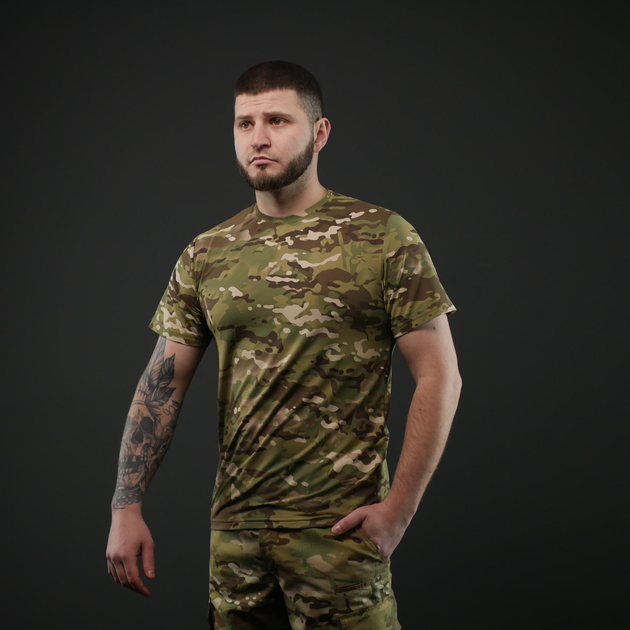 Футболка Militex трикотажний Multicam для військових та активного відпочинку XL Мультикам - зображення 6