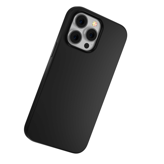 Чехол-накладка Comma для Apple iPhone 15 Pro Max | Nature Series Magsafe Silicone Case (black) - изображение 2