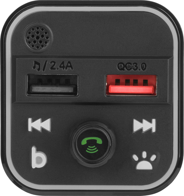FM-трансмітер Peiying URZ0479 Bluetooth 2x USB (5901890078375) - зображення 5