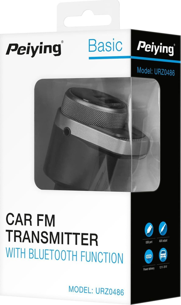 FM-трансмітер Peiying URZ0486 Bluetooth 2x USB (5901890078405) - зображення 8