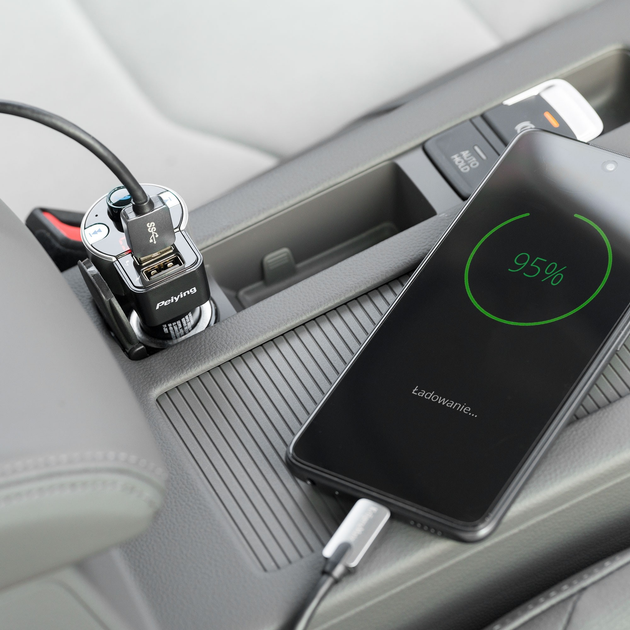 FM-трансмітер Peiying URZ0481 Bluetooth 2x USB (5901890046770) - зображення 4